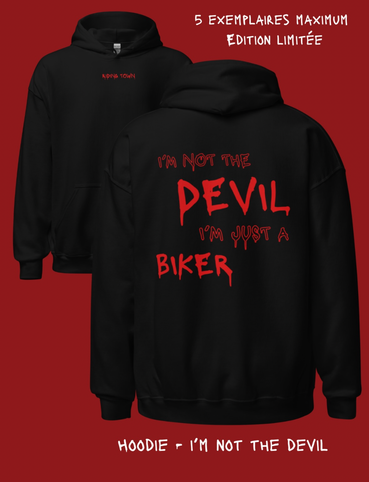 HOODIE DEVIL RED