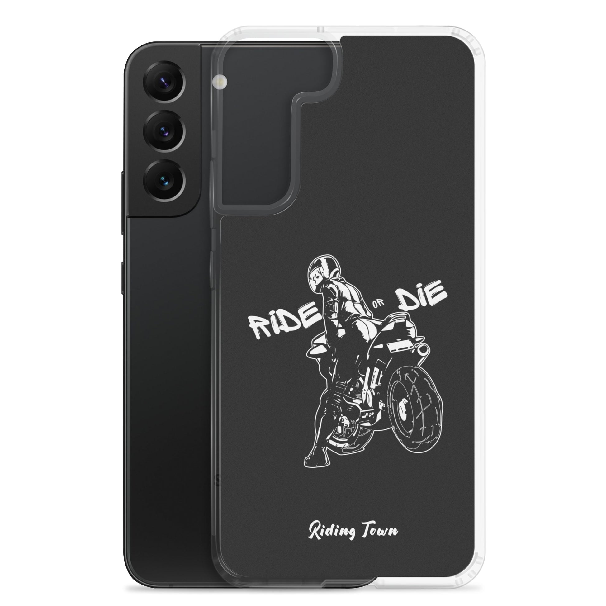 Coque Samsung® - BIKERGIRL - Noire - Riding Town